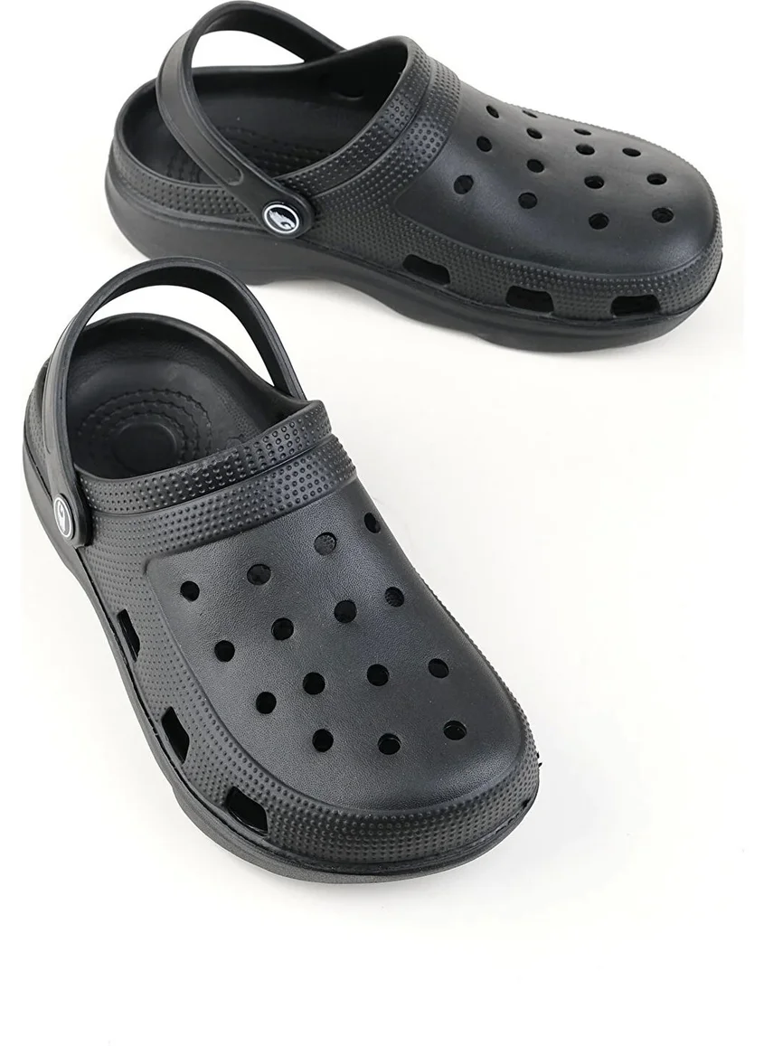 Gezer Men's Sabo Slippers, Medical, Hospital, Nurse, Eva Black