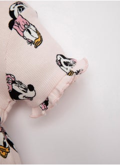 DeFacto Disney Mickey & Minnie Ribbed Short Sleeve Dress And Bloomers 2-Piece Set  - Image 5