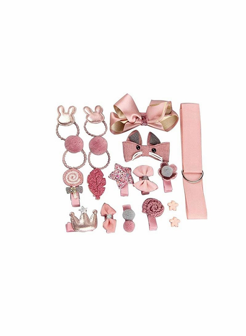 KASTWAVE Children Hair Clips Set, Little Girl Accessories Gift Set Hairpins Bows Ties Toddlers Barrettes Head Ornaments for Christmas Birthday Children's Day Gift, 18 Pcs - Image 4