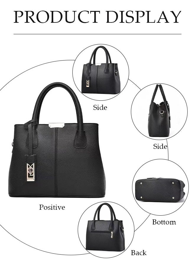DUNISO Women's handbag, PU leather shoulder bag, large capacity crossbody bag，with detachable shoulder strap and top handle, suitable for shopping, work, dating, travel  - Image 5