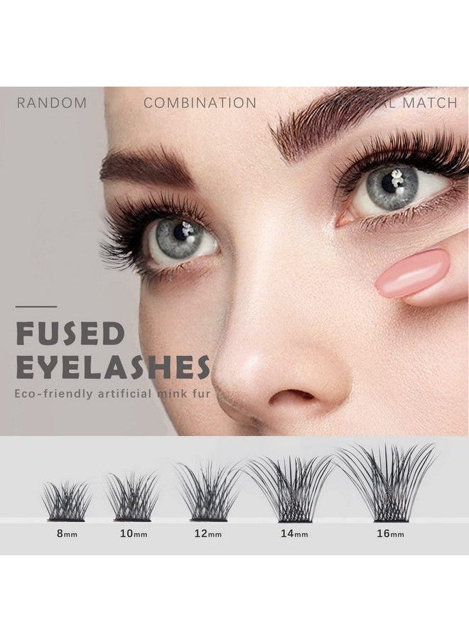 HOSAILY - Lash Clusters 108 Clusters Lashes Diy Eyelash Extensions 3D Volume Effect D Curl Individual Lash Clusters Mixed 810121416Mm Wide Band Cluster Lashes For Home Use - Image 1