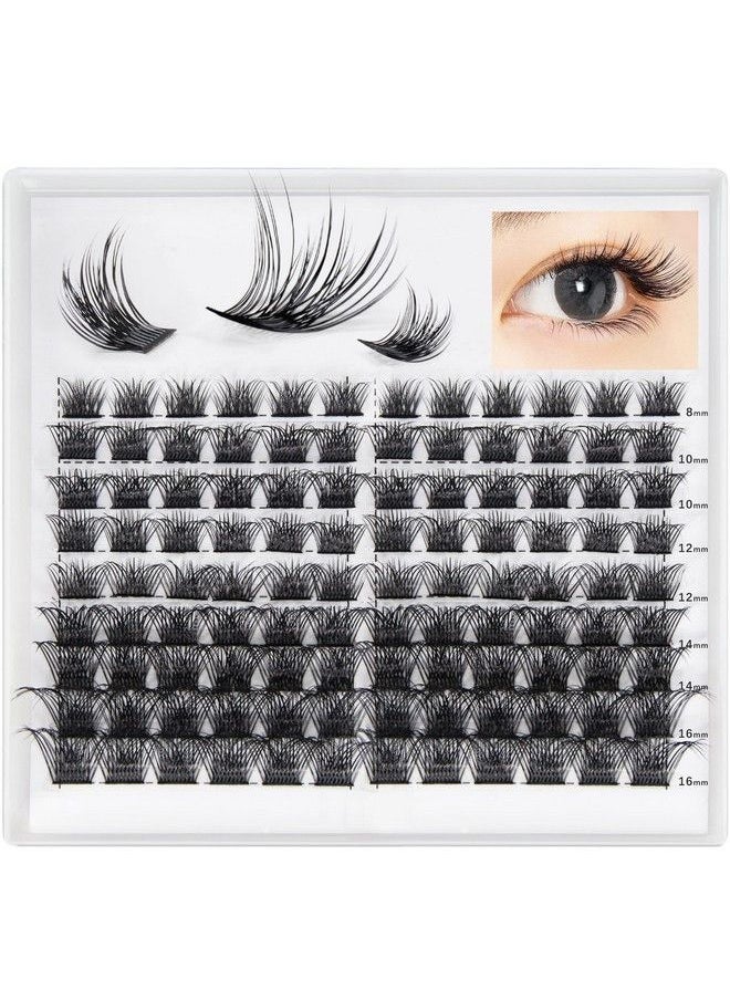 HOSAILY - Lash Clusters 108 Clusters Lashes Diy Eyelash Extensions 3D Volume Effect D Curl Individual Lash Clusters Mixed 810121416Mm Wide Band Cluster Lashes For Home Use - Image 1