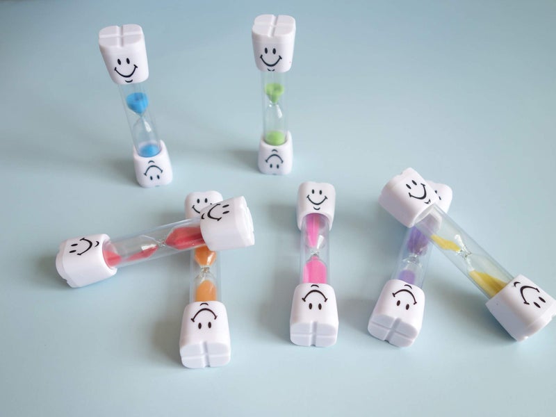 Transun Moo 7 Pack 2 Minutes Hourglass Brushing Teeth Timers Colorful Sand Timer for Kids Promote Dental Hygiene - Image 3
