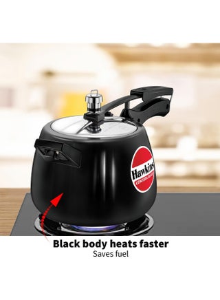 Hawkins Litre Contura Black Pressure Cooker, Hard Anodised Inner Lid  Cooker, Handi Cooker, Black - Main Image