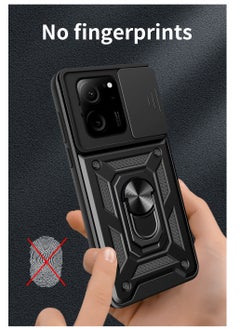 Case for Xiaomi 13T / Xiaomi 13T Pro, Armor Dual-Layer Cover with Flexible Soft Silicone & Hard PC, 360° Rotating Ring, Protective Lens Slider & Magnetic Car Mount Compatibility,Black - pzsku/Z00953038B94995723313Z/45/_/1698756693/0a4d1195-5bb9-4aa5-aa30-3a8a0fcab1a0