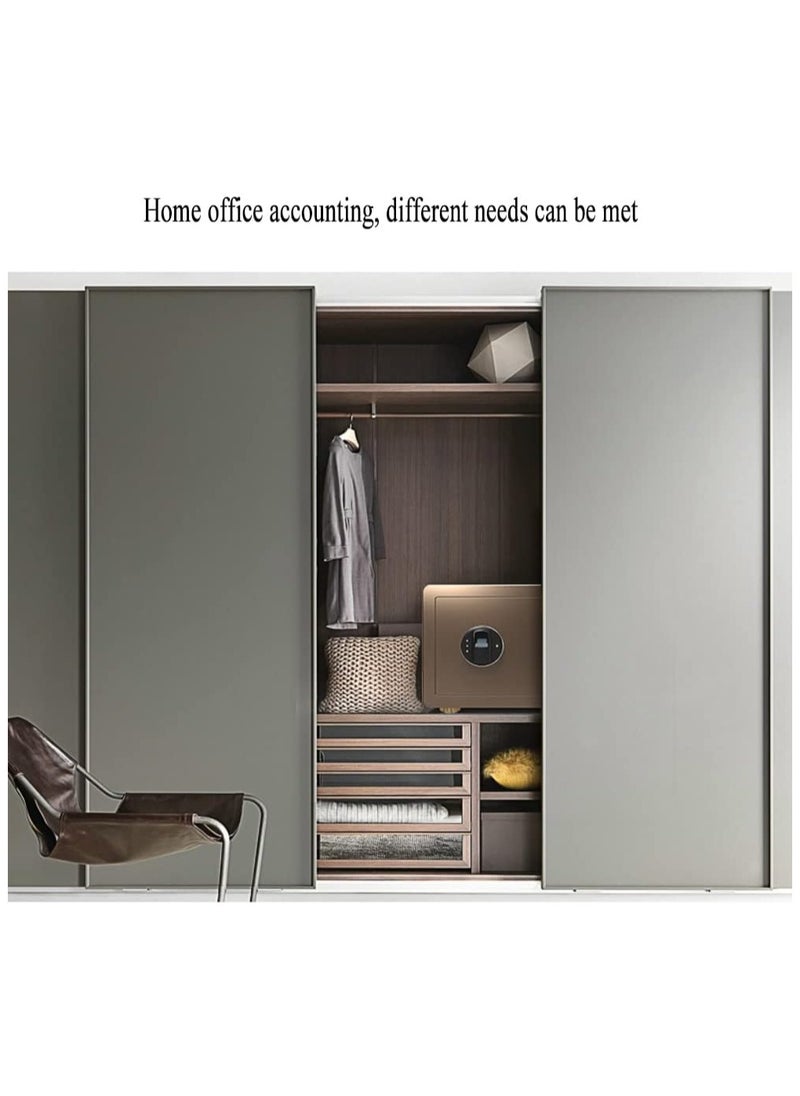 Cool Baby - Safe Box with Biometric Fingerprint Lock A4 Document Size Safety Deposit Box for Home Office Shop (25 * 35 * 25) Brown - Image 1