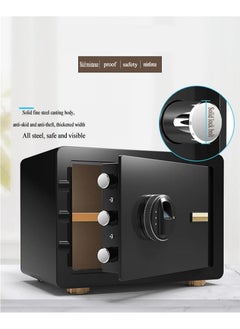 Cool Baby Safe Box with Biometric Fingerprint Lock A4 Document Size Safety Deposit Box for Home Office Shop (25 * 35 * 25) Brown  - Image 4