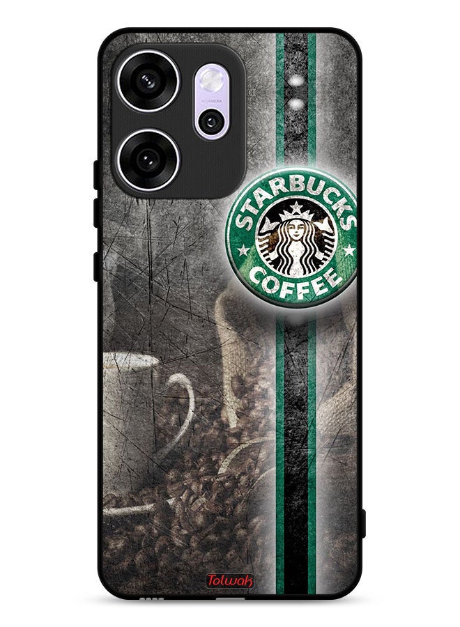 Tolwak Oppo Reno14 F Protective Case Cover Coffee Art - Image 1