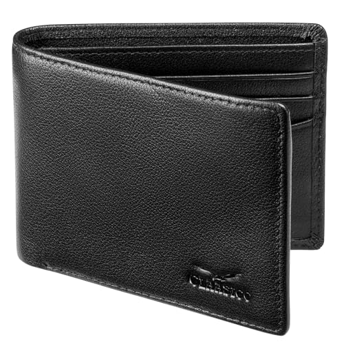 Claasico Men’s Bifold Wallet for Men – Genuine Leather RFID Wallet, Slim Billfold Cardholder w/ID Window – Gift Box Included - Image 1