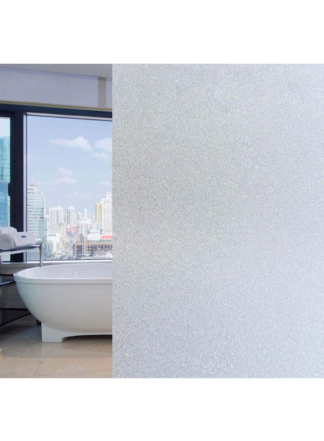 Hihonor Window Film,Privacy Film Frosted Decorative No Glue Self Static Cling Anti UV Removable for Home Living Room Bedroom Bathroom Kitchen Office (45x300cm) - Image 1