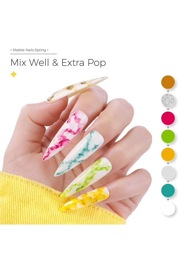 BURANO Marble Nail Gel Polish Fall Winer Blooming Gel Nail Polish Mable Nails Marble Effect For Nails Art Nail Polish 8 Colors Set (Marble03) - Image 5