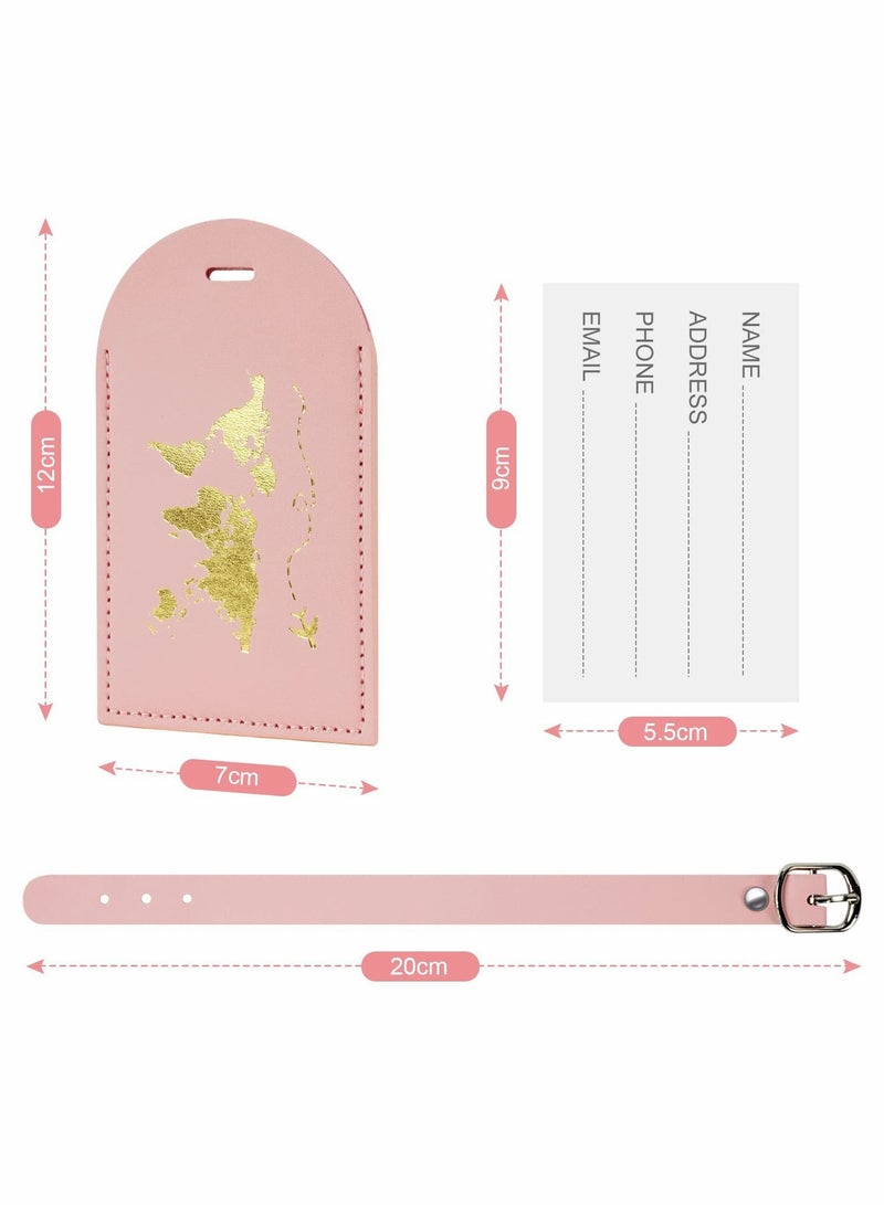 SYOSI Luggage Tags, 2 Pcs Airplane Passport Covers and 2 Pcs Luggages, Holder Travel Suitcase Tag Case Organizer, Bag Labels - Image 3