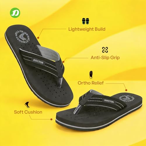 DOCTOR EXTRA SOFT Slipper Care Orthopaedic and Diabetic Comfort Doctor Slipper, Flip-Flop, Cushion, Slides and House Slipper for Men's and boys ULTRA SOFT D-28 - Image 4