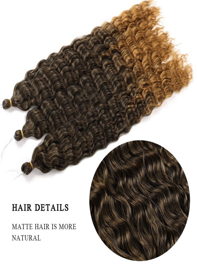 MAYSA Ocean Wave Crochet Hair Extensions Deep Wave Crochet Hair for Women 30inch 6Packs Synthetic Ombre Crochet Hair Curly #1BT27 - Image 3