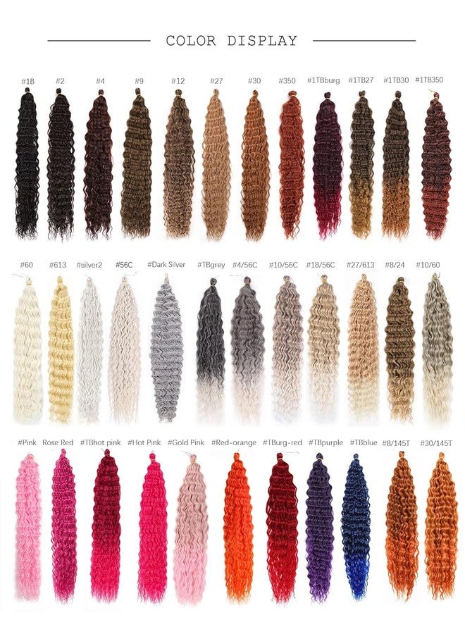 MAYSA Ocean Wave Crochet Hair Extensions Deep Wave Crochet Hair for Women 30inch 6Packs Synthetic Ombre Crochet Hair Curly #1BT27 - Image 5