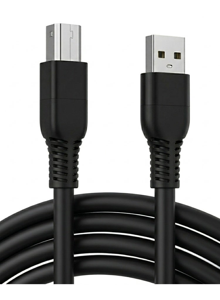 SAROS High-Speed 1.5 meter USB Printer Cable, USB 2.0 Type A to B Male Scanner Cord, Compatible with HP, Canon, Epson, Dell Printers & Digital Piano | Black - Image 2