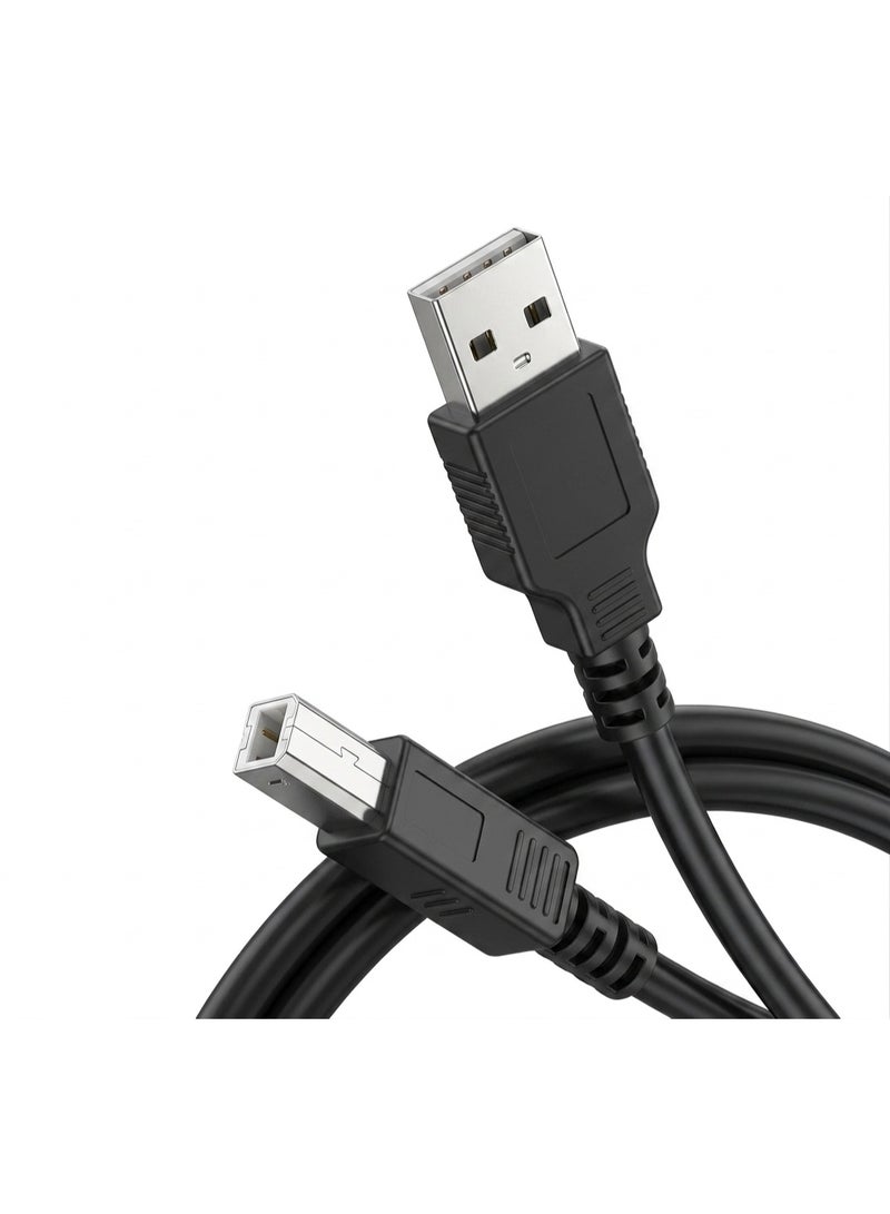 SAROS High-Speed 1.5 meter USB Printer Cable, USB 2.0 Type A to B Male Scanner Cord, Compatible with HP, Canon, Epson, Dell Printers & Digital Piano | Black - Image 3