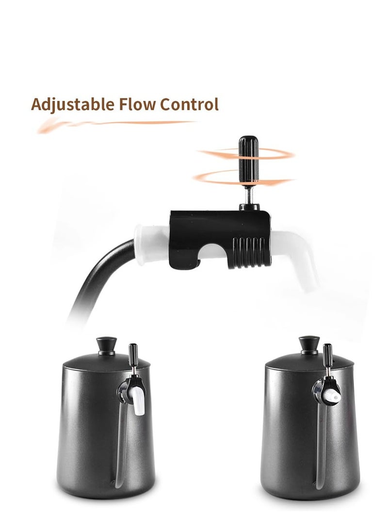 Coffee Dripping Jugs Kettle Gooseneck Pot Restrictor Nozzle Compatible Replacement Part Spout Diversion Aid,white  - Image 5
