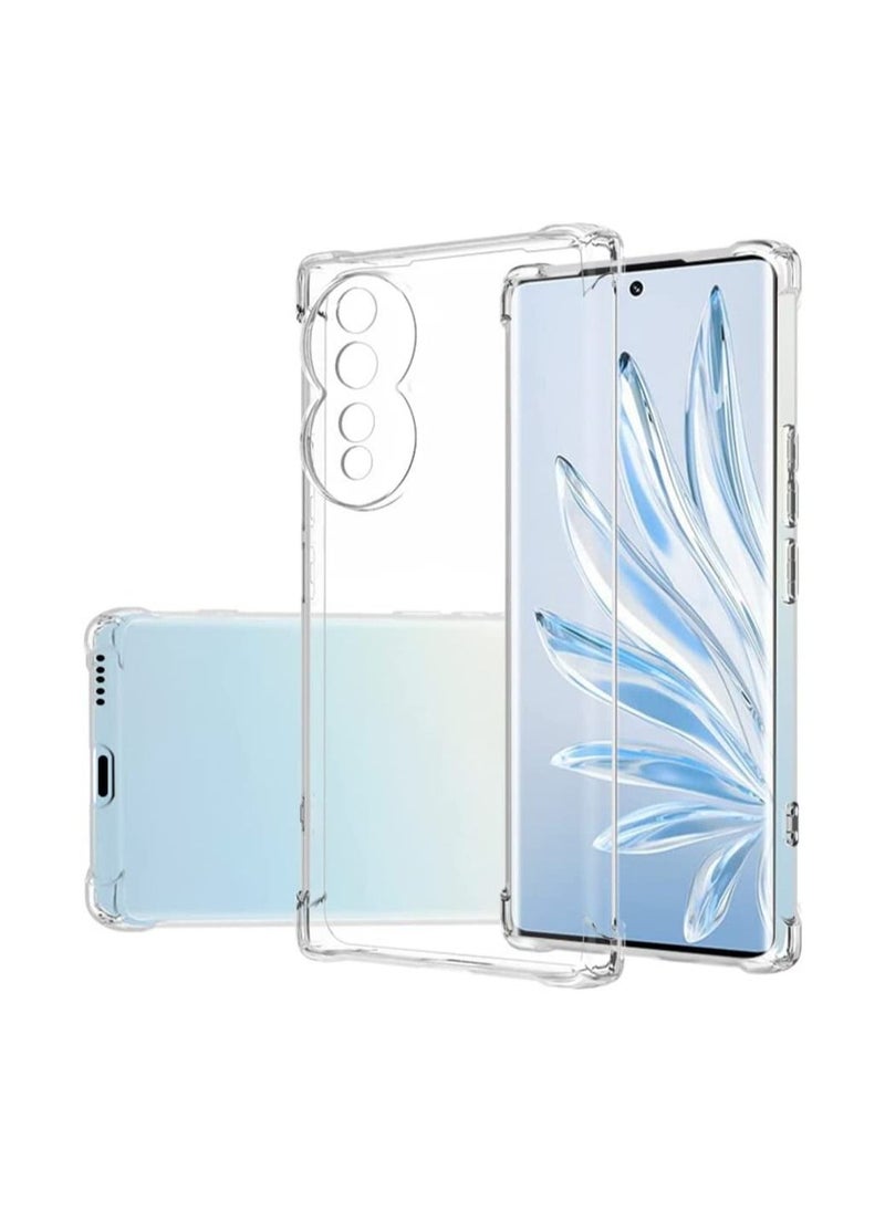 Risen Honor 80 5G Case Cover Back Air Cushion Soft Silicone Shockproof Anti-Scratch Protective Bumper Shell Corner Honor 80 5G Cover Clear 
