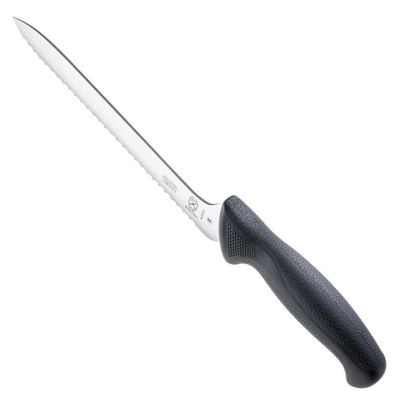 Mercer Culinary M22408 Millennia Black Handle, 8-Inch Offset Wavy Edge, Bread Knife - Image 4
