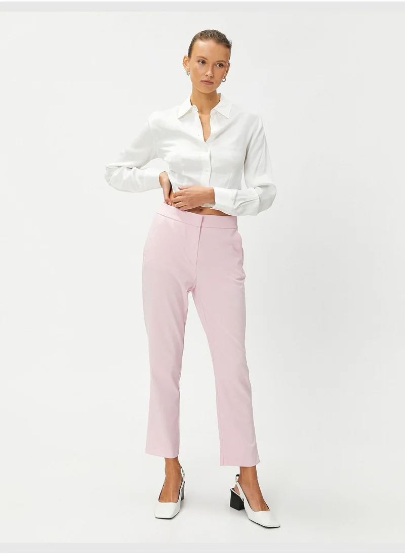 KOTON Basic Cigarette Trousers with Pocket