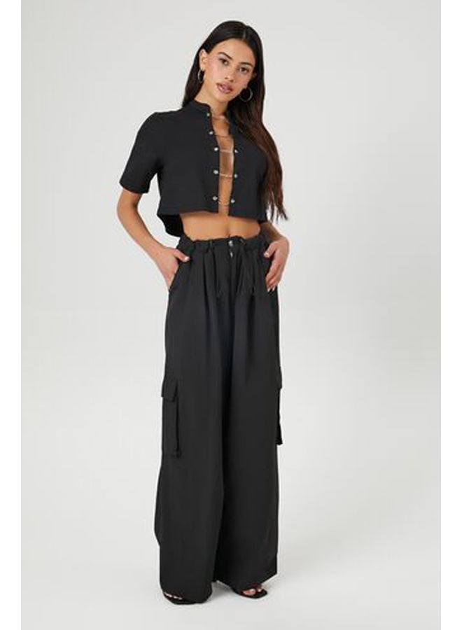 FOREVER 21 Cutout Chain-Strap Cropped Tee - Image 4