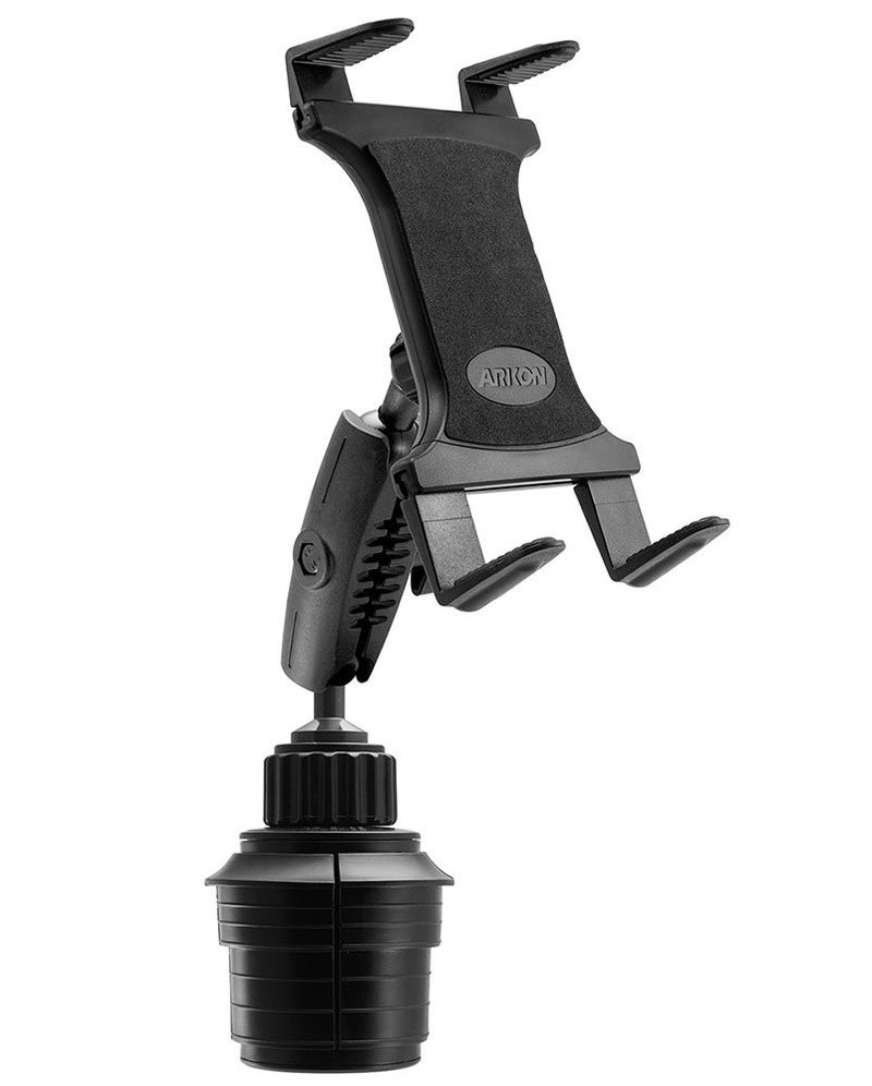 ARKON Mounts Car Cup Holder Tablet Mount 360degree Swivel Holder AllWeather Composite Construction Adjustable Grip for Customized Fit Compatible with Tablet Size 7 to 184 inches - Image 2