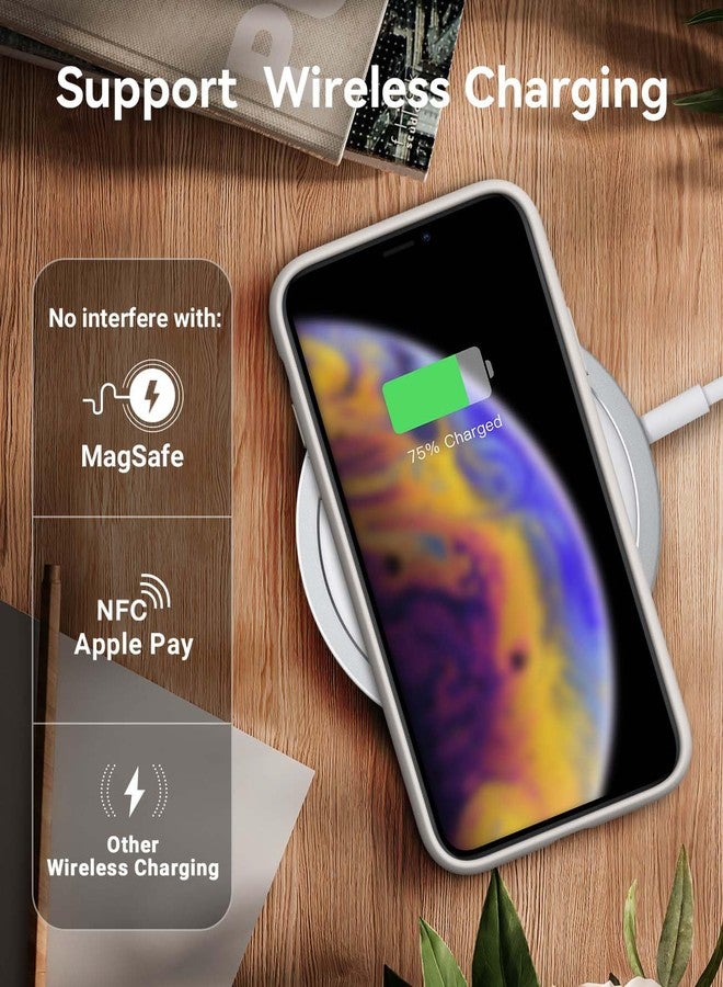 AOTESIER Compatible with iPhone X Protective Case and iPhone Xs Phone Case, Silky Touch Premium Soft Liquid Silicone Rubber Anti-Fingerprint Ultra Slim Thin Cover, 5.8 inch, Stone - Image 4