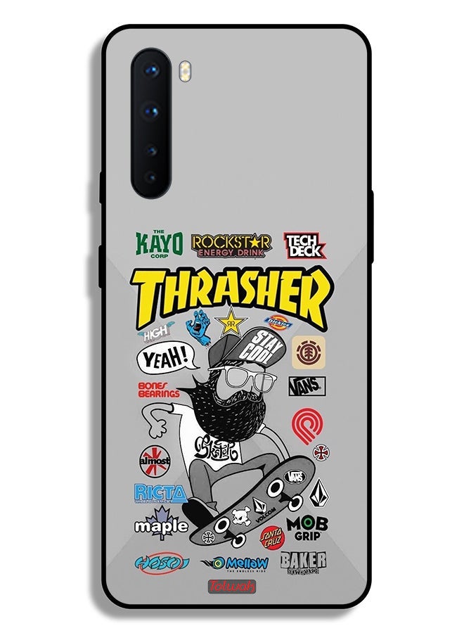 Tolwak OnePlus Nord Protective Case Cover Thrasher Sticker - Image 2