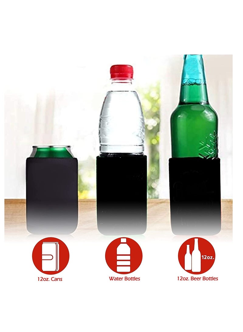 SOLARAE Can Sleeves, Insulated Beer Can Cooler Sleeve Covers, for Soda Cans Beer Bottles, Collapsible Reusable Drink Coke Sleeve Covers for Home Office Bar Birthday Weddings Party Favors - Image 5