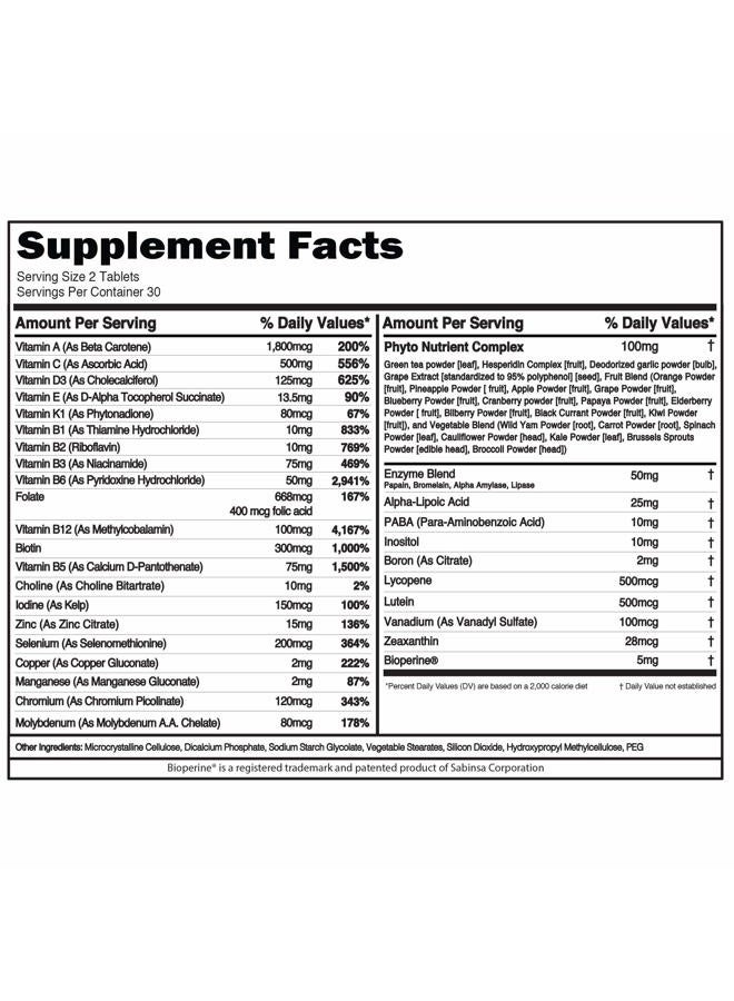 Evlution EVL Advanced Daily Multivitamin - Men's Multivitamin with Essential Minerals Phytonutrient Complex and VitaMode Active Mens Vitamins for Energy with Lycopene for Muscle Bone and Immune Support - Image 2