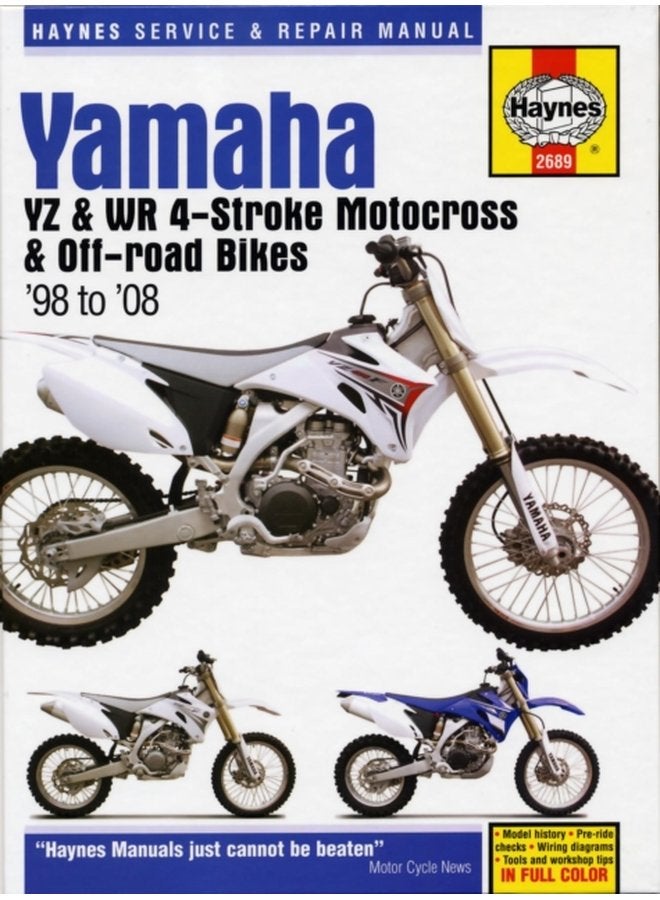 Yamaha YZ WR 4 stroke Motocross Bikes 98 08 Haynes Repair Manual - Paperback