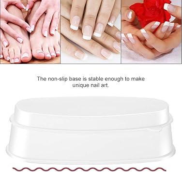 Brrnoo french tip dipping tray Rotekt Portable White Nail Dipping Powder Tray Manicure Mould Nail Container - Image 4