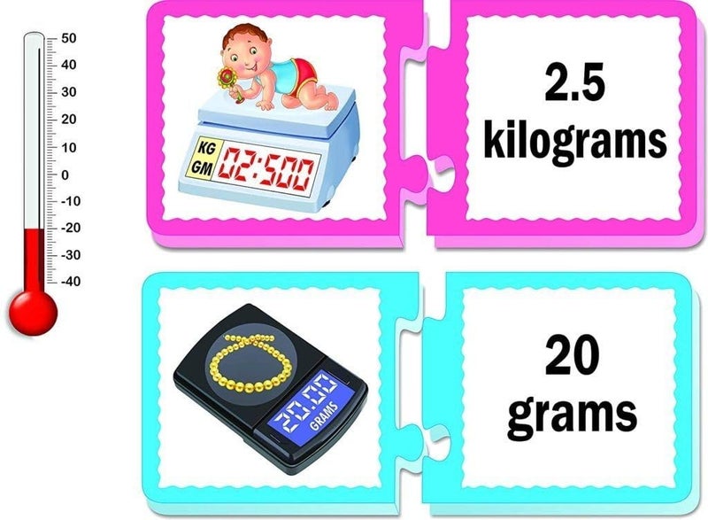 Creative's Let's Measure | Match Puzzles | Learning & Educational Game | Knowledge of Standard Units of Measurement Weight, Height, Length, Capacity & Time | Ages 5 & Up - Image 2