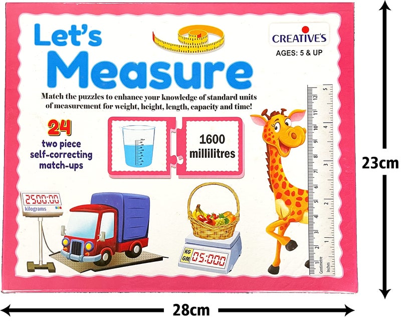 Creative's Let's Measure | Match Puzzles | Learning & Educational Game | Knowledge of Standard Units of Measurement Weight, Height, Length, Capacity & Time | Ages 5 & Up - Image 4