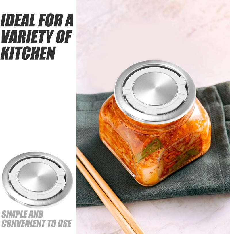 Stainless Steel Regular Mouth Mason Jar Lid, Polished Reusable Jar Cap with Leak-proof Metal Cover for Home Canning and Kitchen Storage - Image 3