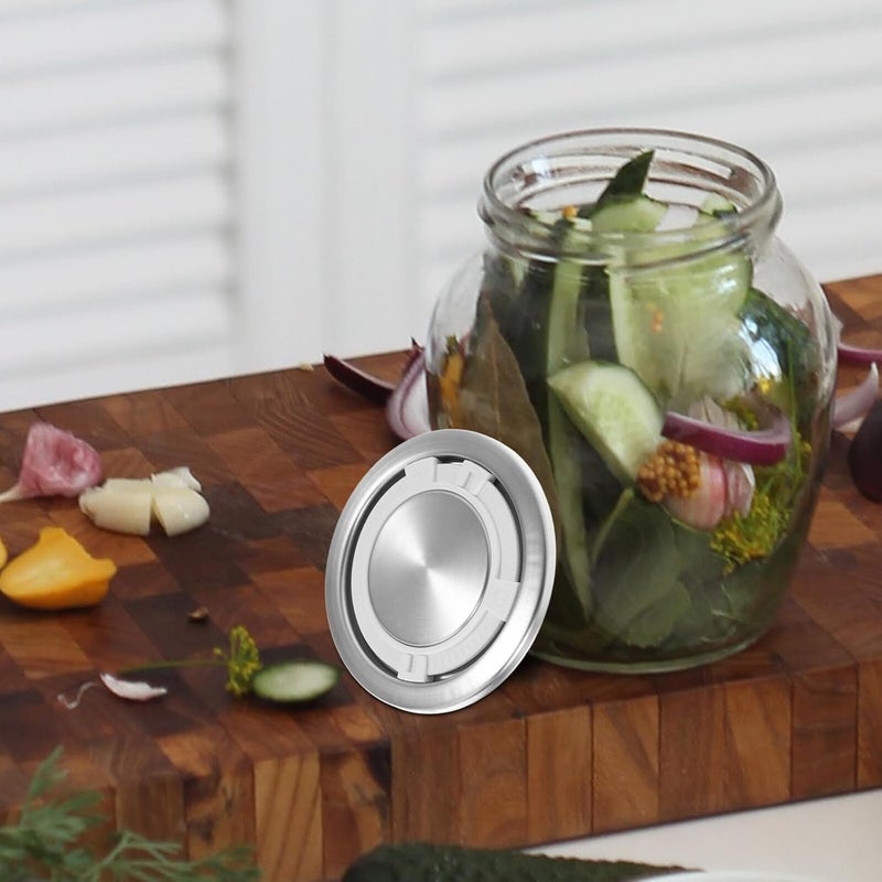 Stainless Steel Regular Mouth Mason Jar Lid, Polished Reusable Jar Cap with Leak-proof Metal Cover for Home Canning and Kitchen Storage - Image 4