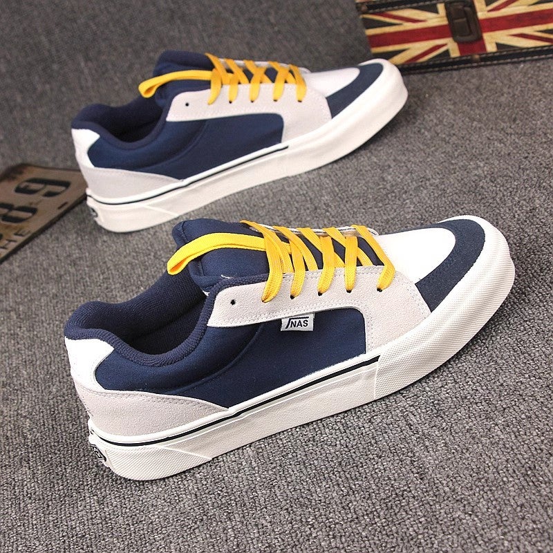 Classic Blue Grey Canvas Shoes Bread Shoes Fashionable Breathable Odor-proof Sports Casual Shoes for Men and Women Students Couple''s Skateboard Shoes - Image 2