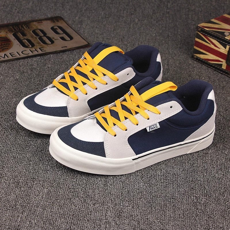 Classic Blue Grey Canvas Shoes Bread Shoes Fashionable Breathable Odor-proof Sports Casual Shoes for Men and Women Students Couple''s Skateboard Shoes - Image 3