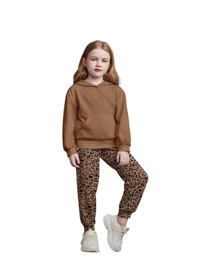 Arshiner Toddler Girl 2Pcs Winter Clothes Cute Long Sleeve Hooded Sweatshirts and Elastic Long Pants Girls Tracksuit 4T 5T - Image 2