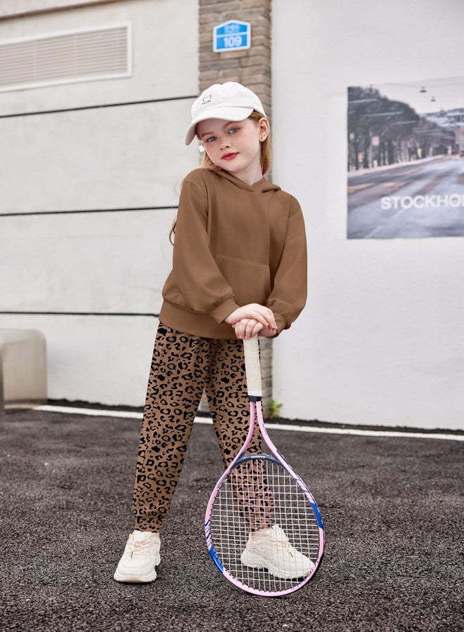 Arshiner Toddler Girl 2Pcs Winter Clothes Cute Long Sleeve Hooded Sweatshirts and Elastic Long Pants Girls Tracksuit 4T 5T - Image 3