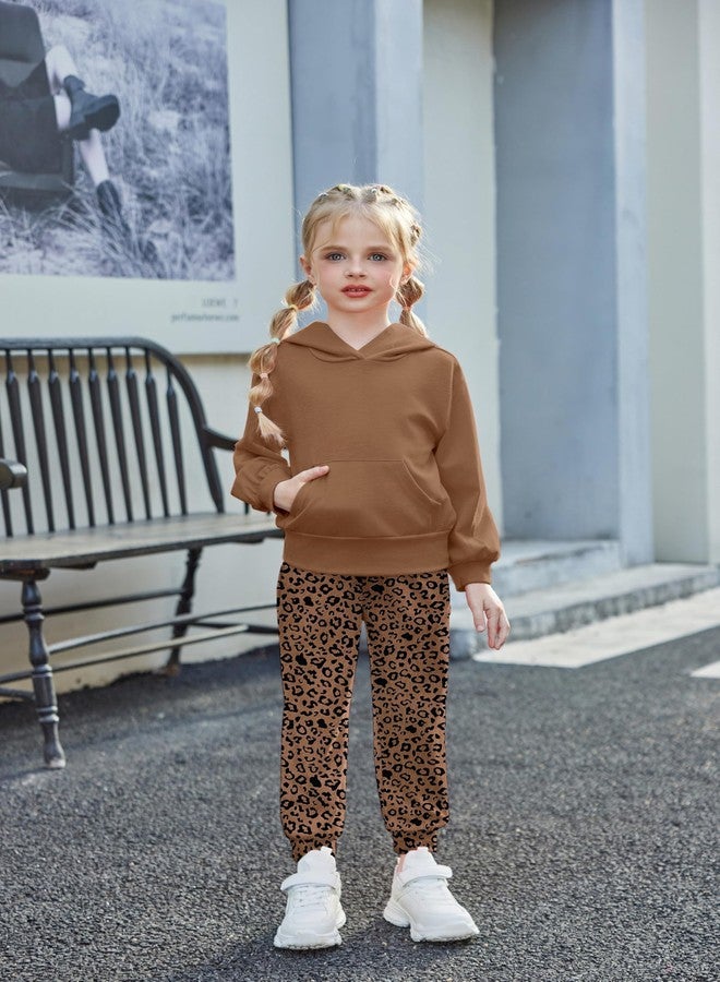 Arshiner Toddler Girl 2Pcs Winter Clothes Cute Long Sleeve Hooded Sweatshirts and Elastic Long Pants Girls Tracksuit 4T 5T - Image 4