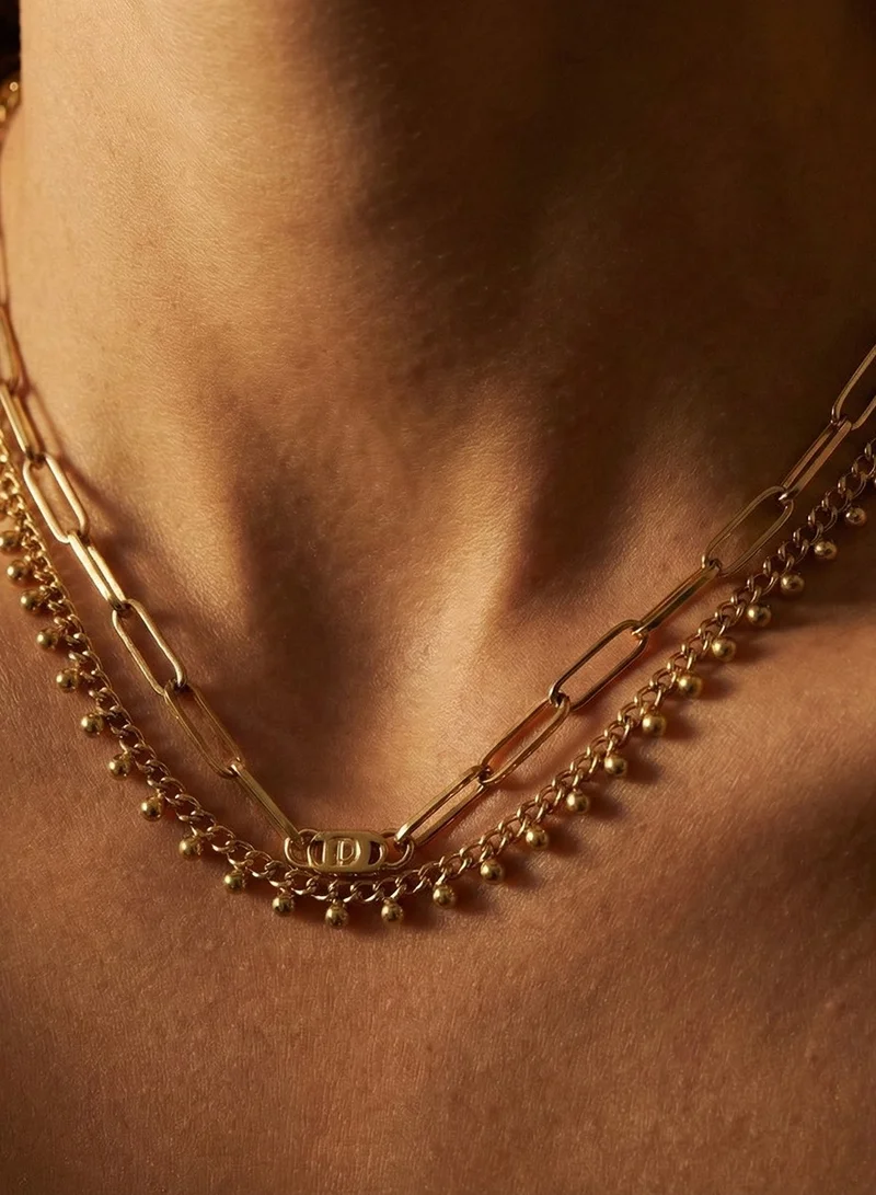 ليو جو قلادة لي جو مرصعة بالذهب