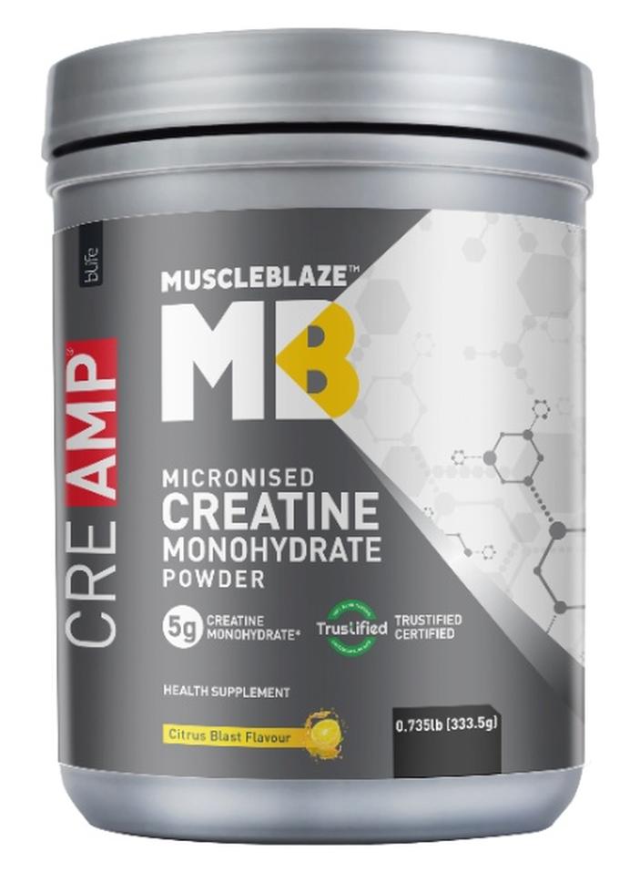 مسل بلايز كريم كرياتين أحادي الهيدرات من MuscleBlaze Micronised (بنكهة الحمضيات، 0.735 رطل / 333.5 جم) - Image 1