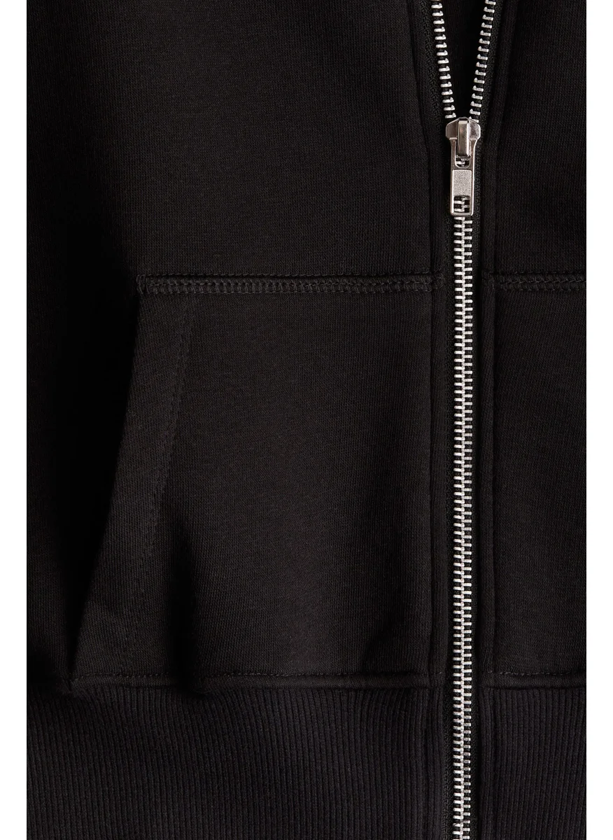 اتش اند ام Cropped Zip-Through Hoodie