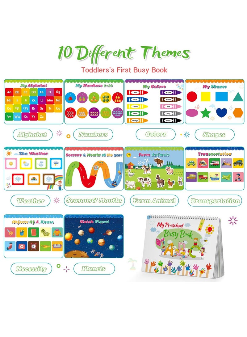 SYOSI Busy Board Activity Books Toddler Toys for 1 2 3 4 Year Old Boys Girls,Busy Book Montessori Toys for 1-4 Year Old Boys Girls Gifts Age 2-4 Preschool Learning Toys for Toddler - Image 2