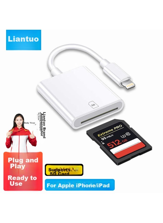 Linkstone Liantuo, Apple Phone Card Reader, Sd Card Storage Card, Camera, Iphone External Tf Memory Card, Lightning Interface, Card Insertion, Transfer And Conversion - Image 1