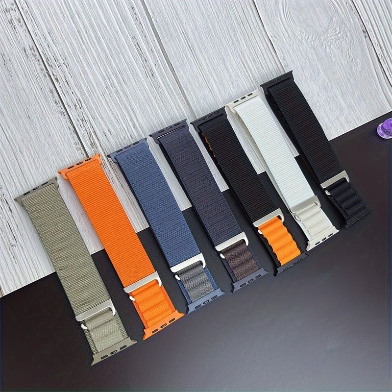 Nylon Loop Strap for Apple Watch Ultra Series 49mm 45mm 44mm 42mm 41mm 40mm 38mm - Image 5
