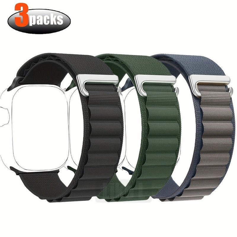 Nylon Loop Strap for Apple Watch Ultra Series 49mm 45mm 44mm 42mm 41mm 40mm 38mm - Image 4