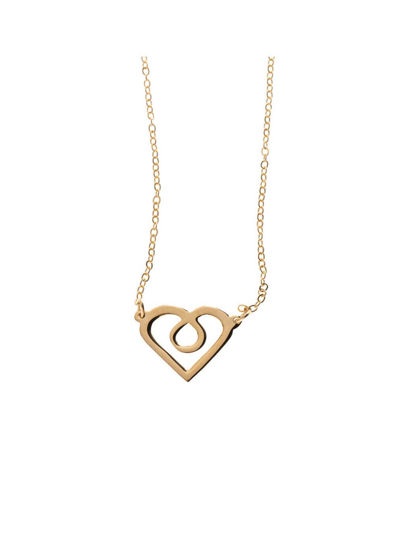 Trendella Pretzel Heart Necklace
